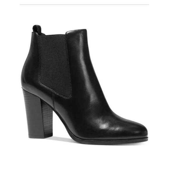 Michael Michael Kors Lottie Leather Ankle Booties Womens Size 10M Pull On Boots - Picture 1 of 13